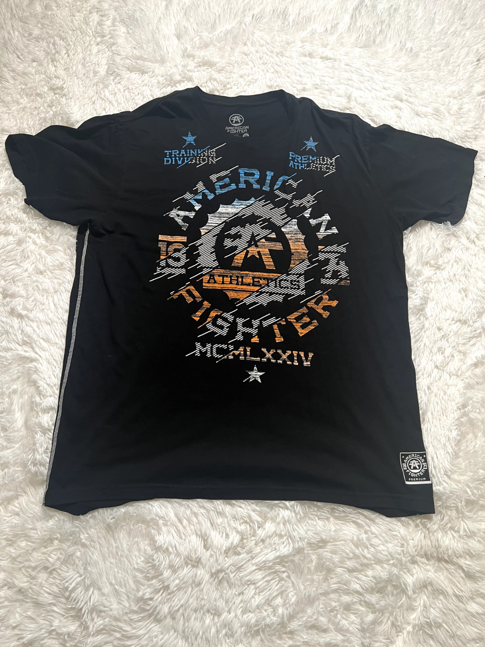 Vintage Y2K Men’s American Fighter Graphic T Shirt Size 3XL
